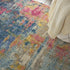 2' X 6' Blue And Yellow Abstract Power Loom Non Skid Area Rug